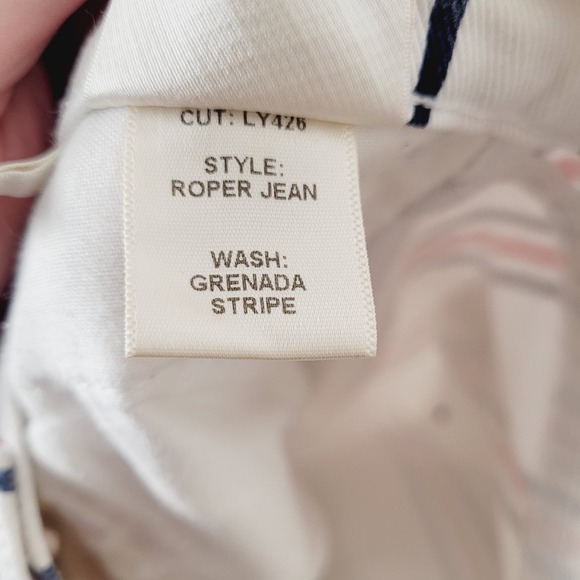 Reformation Roper Granada red white and blue striped jeans - Picture 6 of 10